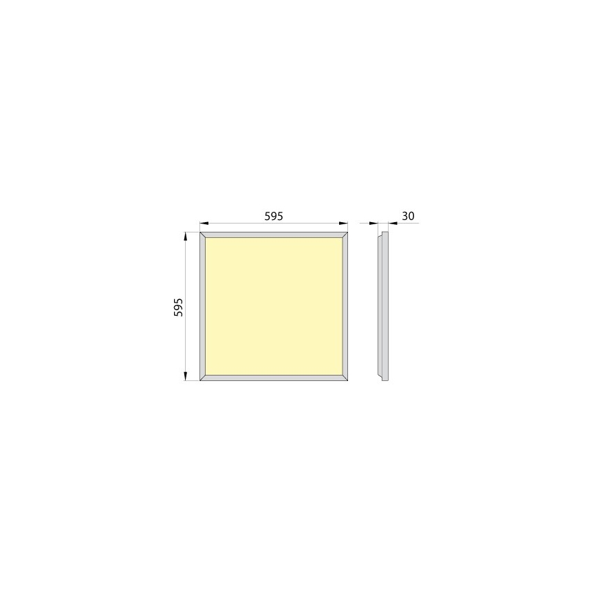 LED Podhľadový panel OREGA PLUS 60 LED/40W/230V 4000K IP40