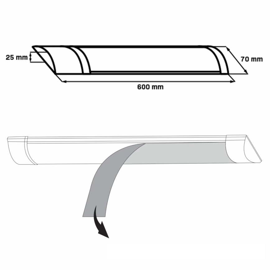 LED Podlinkové svietidlo LED/18W/230V 4000K 60 cm biela