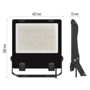 LED Reflektor AVENO LED/300W/230V 4000K 48000 lm IP66 čierna