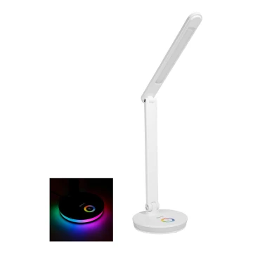 LED RGB Nabíjacia stolná lampa s funkciou powerbanky LED/12W/5V 2800-6000K biela