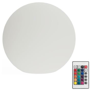 LED RGB Stmievateľná vonkajšia lampa GLOBO 1xE27/8,5W/230V pr. 30 cm IP44 + diaľkové ovládanie