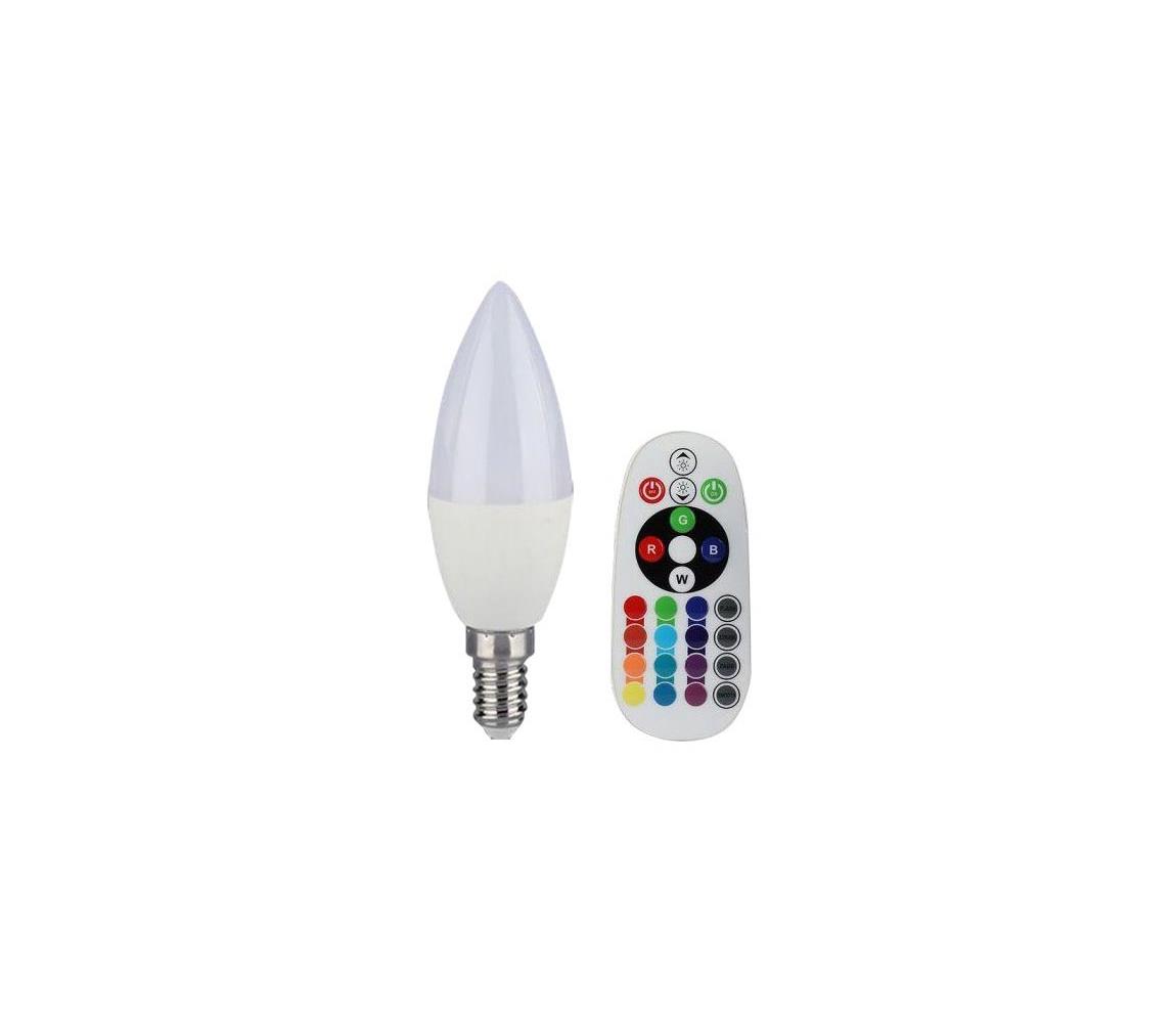  LED RGB Stmievateľná žiarovka E14/3,5W/230V 6400K + DO 