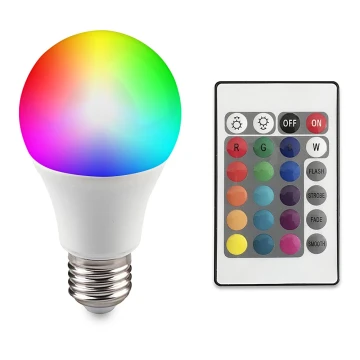 LED RGB Stmievateľná žiarovka E27/8,5W/230V 2700K