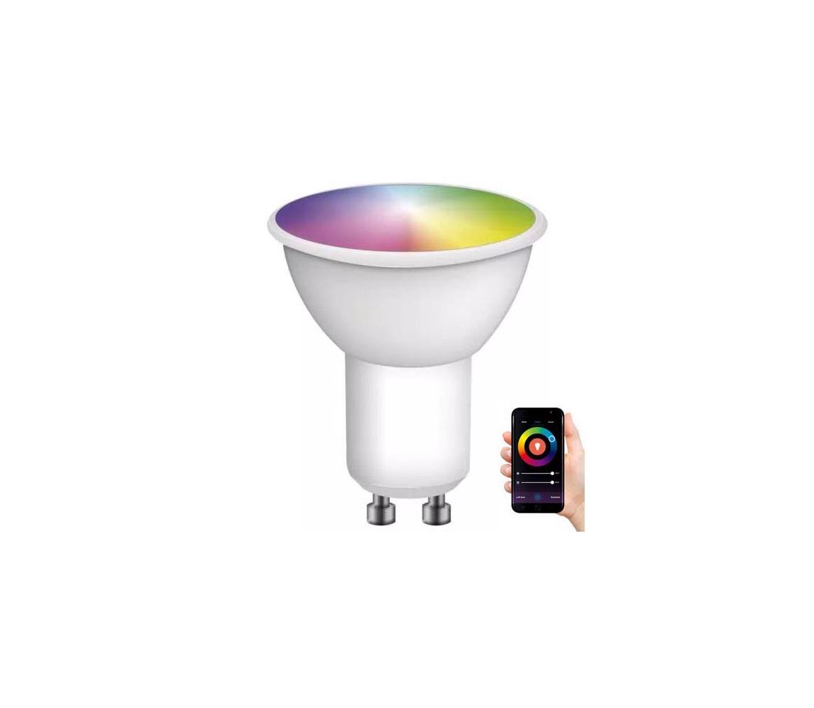 Obrázok EMOS GoSmart LED žiarovka RGB stmievateľná 4,8W GU10 WiFi ZQW832R