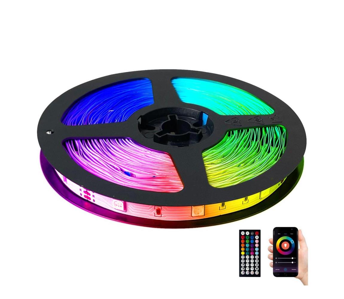  LED RGB Stmievateľný pásik LED/25,2W/230V 15 m + diaľkové ovládanie 