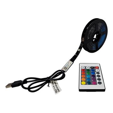 LED RGB Stmievateľný pásik LED/6W/5V USB 2 m + diaľkové ovládanie