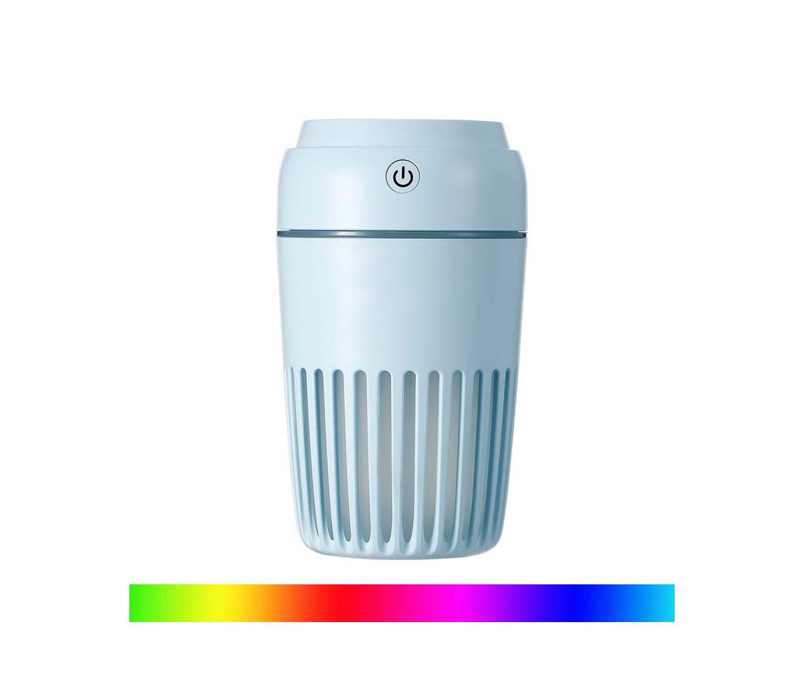  LED RGB Zvlhčovač vzduchu 300 ml LED/2W/5V modrá 