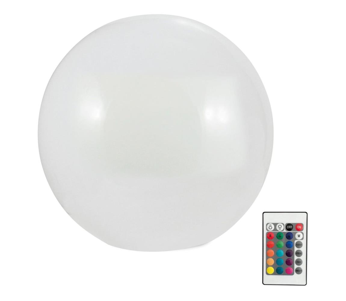  LED RGBW Solárna lampa BALL LED/3,2V pr. 20 cm IP65 + diaľkové ovládanie 