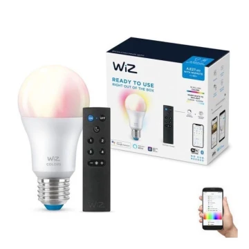 LED RGBW Stmievateľná žiarovka A60 E27/8,5W/230V 2200-6500K  CRI 90 Wi-Fi + diaľkové ovládanie - WiZ