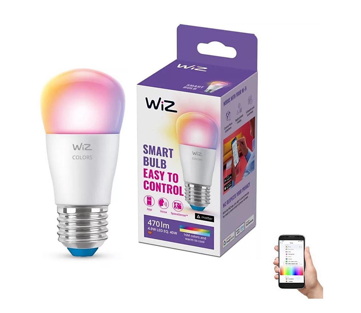 WiZ LED RGBW Stmievateľná žiarovka P45 E27/4,9W/230V 2200-6500K CRI 90 Wi-Fi - WiZ 