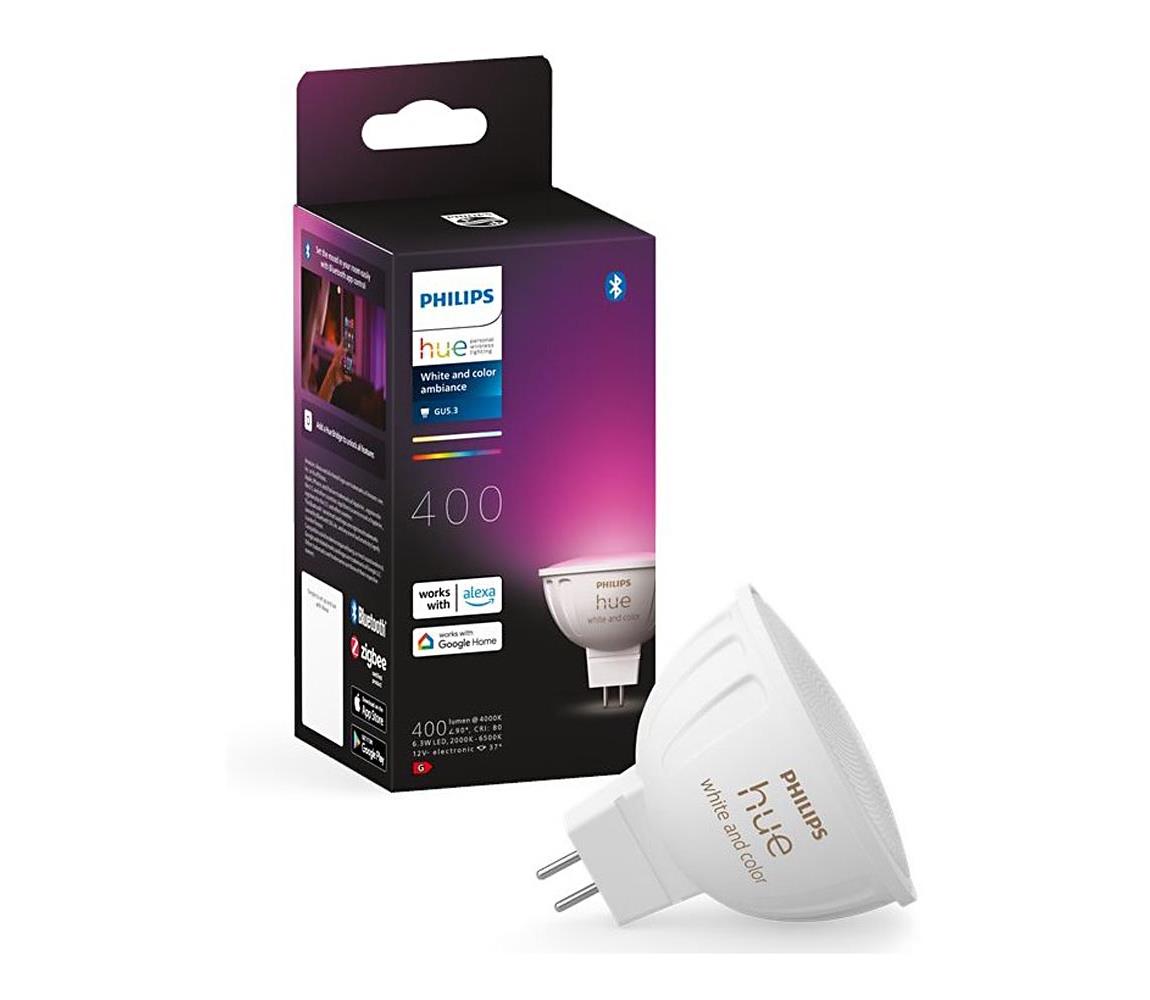 Philips Hue WACA LED žiarovka 6.3W GU5.3 MR16 12V 400lm 2200K-6500K RGB IP20 8719514491403