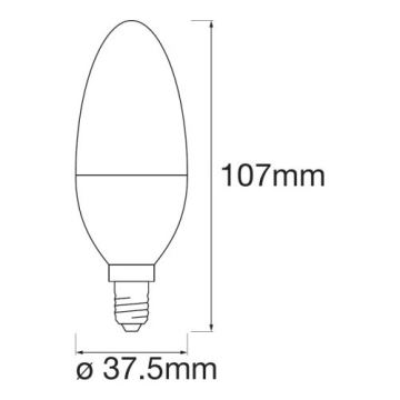 LED RGBW Stmievateľná žiarovka SMART+ E14/5W/230V 2700K-6500K Wi-Fi - Ledvance