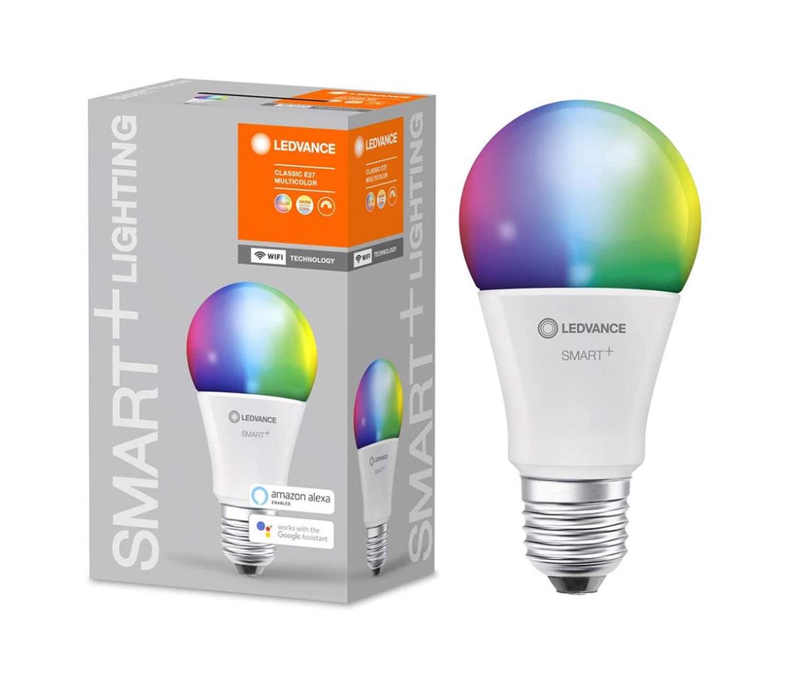 Ledvance LED RGBW Stmievateľná žiarovka SMART+ E27/9W/230V 2700K-6500K - Ledvance 