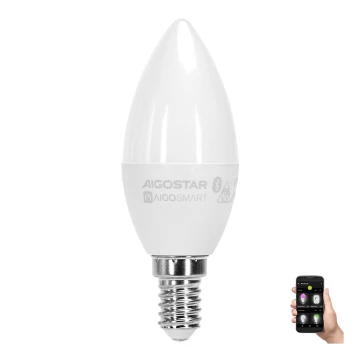 LED RGBW Žiarovka C37 E14/4,9W/230V 2700-6500K - Aigostar