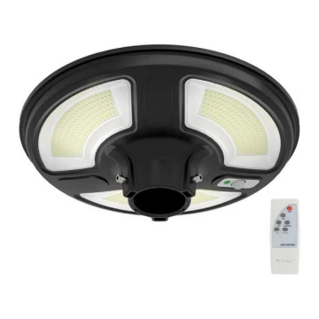 LED Solárna pouličná lampa so senzorom LED/10W/3,2V IP65 4000K + diaľkové ovládanie