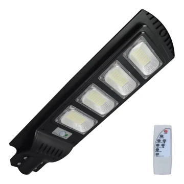 LED Solárna pouličná lampa so senzorom STREET LED/15W/3,2V IP65 + diaľkové ovládanie