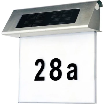 LED Solárne domové číslo LED/2x0,07W/2,4V IP44