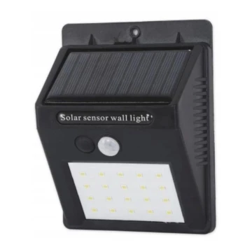 LED Solárne nástenné svietidlo so senzorom LED/0,55W/3,7V IP65