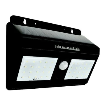 LED Solárne nástenné svietidlo so senzorom LED/1,2W/3,7V 6500K IP65