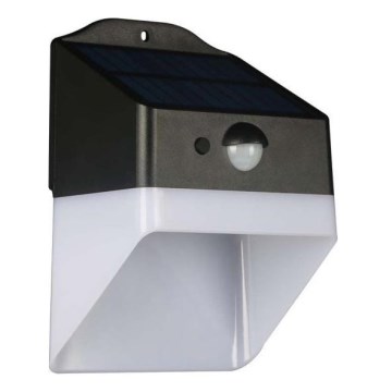 LED Solárne nástenné svietidlo so senzorom LED/2W/3,7V 4000K IP65