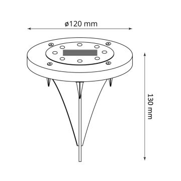 LED Solárne svietidlo SOL LED/1,2V IP44