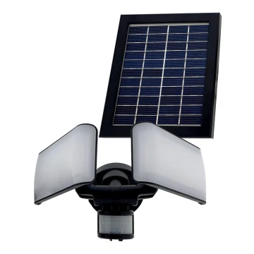 LED Solárny vonkajší reflektor so senzorom LED/20W/5,5V IP44