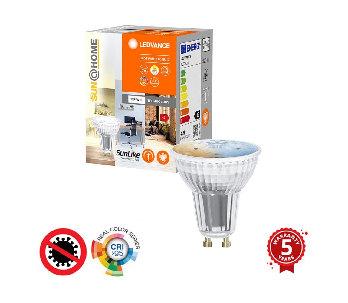 Ledvance LED Stmievateľná antibakteriálna žiarovka PAR16 GU10/4,9W/230V Wi-Fi - Ledvance 