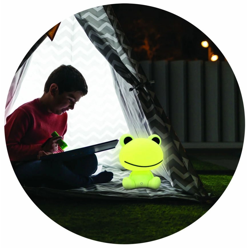 LED Stmievateľná detská dotyková lampa FROG LED/2,5W/3,7V 1200 mAh