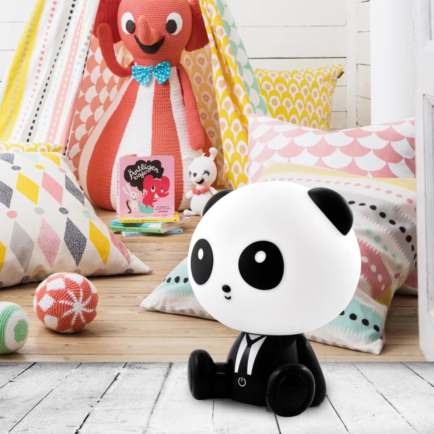 LED Stmievateľná detská dotyková lampa PANDA LED/2,5W/3,7V 1200 mAh