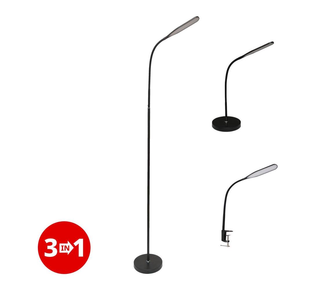 light LED Stmievateľná lampa 3v1 DARA LED/10W/230V 3000/4000/6000K CRI 90 čierna