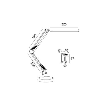 LED Stmievateľná stolná lampa 2v1 USB TENUIX LED/14W/5V 3000-6000K