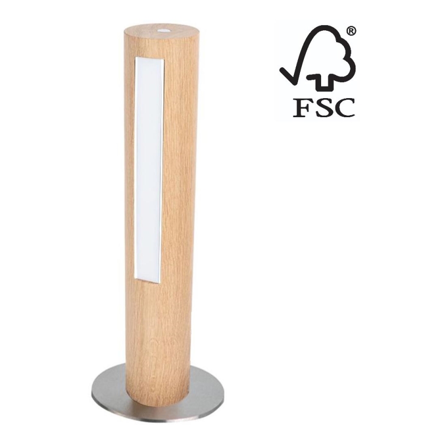 LED Stmievateľná stolná lampa CONOR LED/9W/230V dub – FSC certifikované