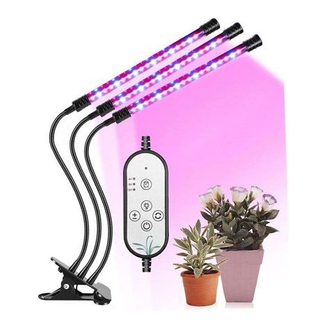 LED Stmievateľná stolná lampa s klipom na pestovanie rastlín LED/12W/5V