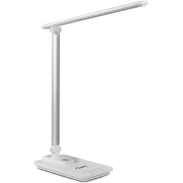 LED Stmievateľná stolná lampa s USB LED/9W/230V 3000K/4000K/5500K biela