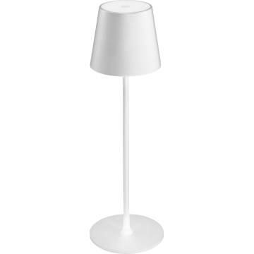 LED Stmievateľná vonkajšia nabíjacia stolná lampa LED/4W/4000 mAh 3000/4000/5500K IP44 biela