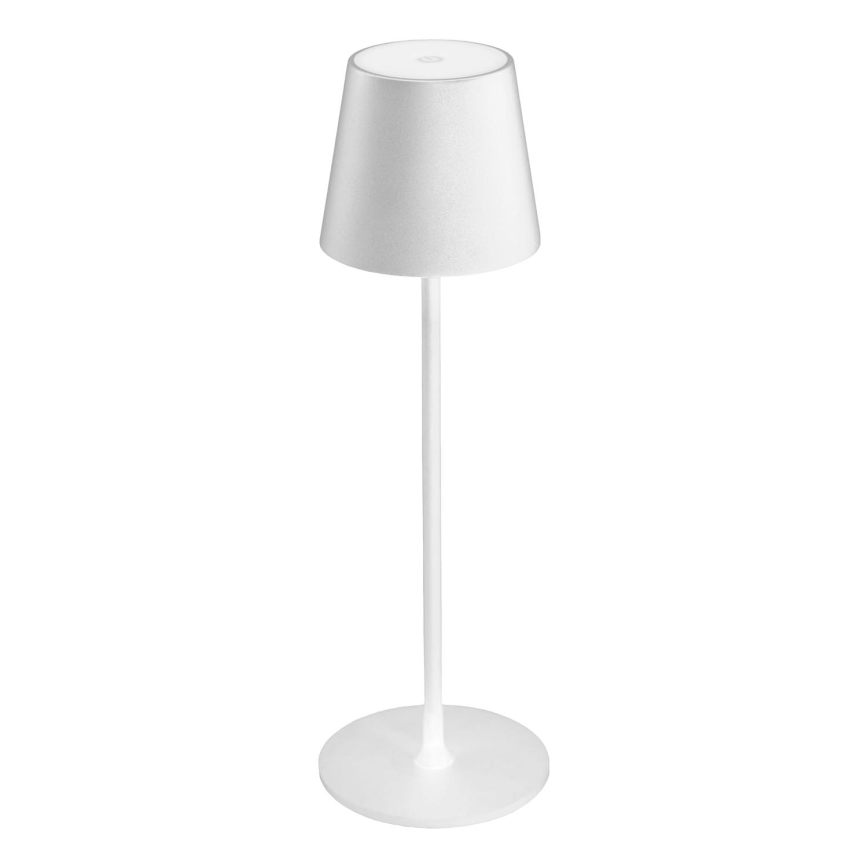 LED Stmievateľná vonkajšia nabíjacia stolná lampa LED/4W/4000 mAh 3000/4000/5500K IP44 biela