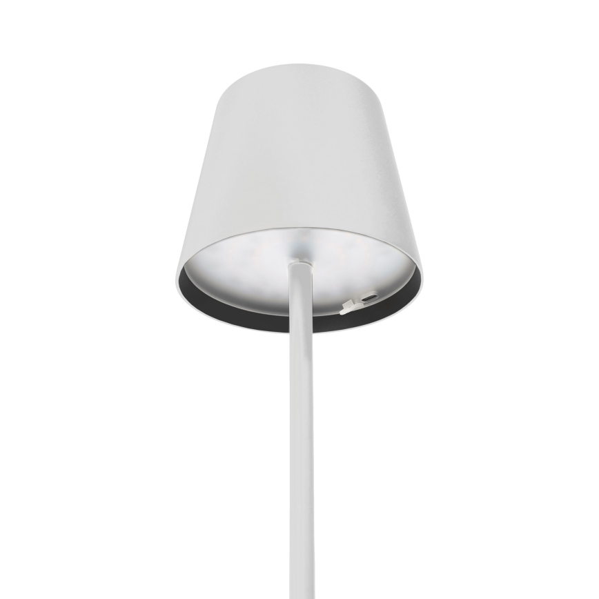 LED Stmievateľná vonkajšia nabíjacia stolná lampa LED/4W/4000 mAh 3000/4000/5500K IP44 biela