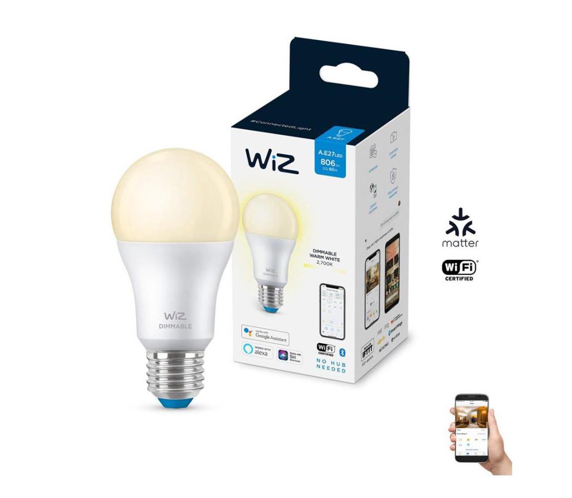 WiZ LED Stmievateľná žiarovka A60 E27/8W/230V 2700K CRI 90 Wi-Fi - WiZ 