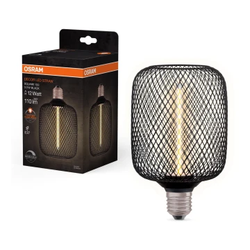 LED Stmievateľná žiarovka DECOR FILAMENT E27/3,5W/230V 1800K čierna - Osram