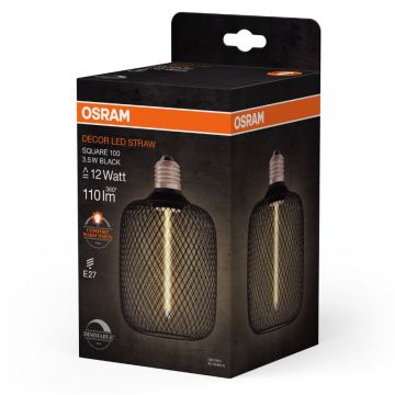 LED Stmievateľná žiarovka DECOR FILAMENT E27/3,5W/230V 1800K čierna - Osram