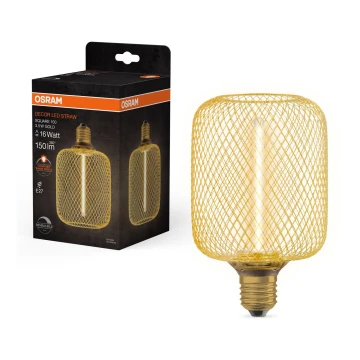 LED Stmievateľná žiarovka DECOR FILAMENT E27/3,5W/230V 1800K zlatá - Osram