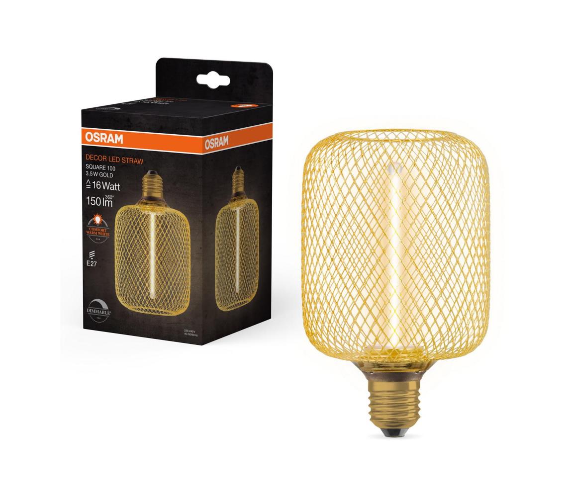 Osram LED Stmievateľná žiarovka DECOR FILAMENT E27/3,5W/230V 1800K zlatá - Osram 