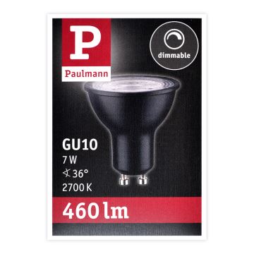 LED Stmievateľná žiarovka GU10/7W/230V 2700K - Paulmann 28751