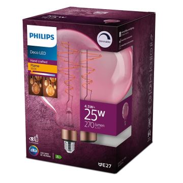 LED Stmievateľná žiarovka Philips DECO G200 E27/4,5W/230V 1800K