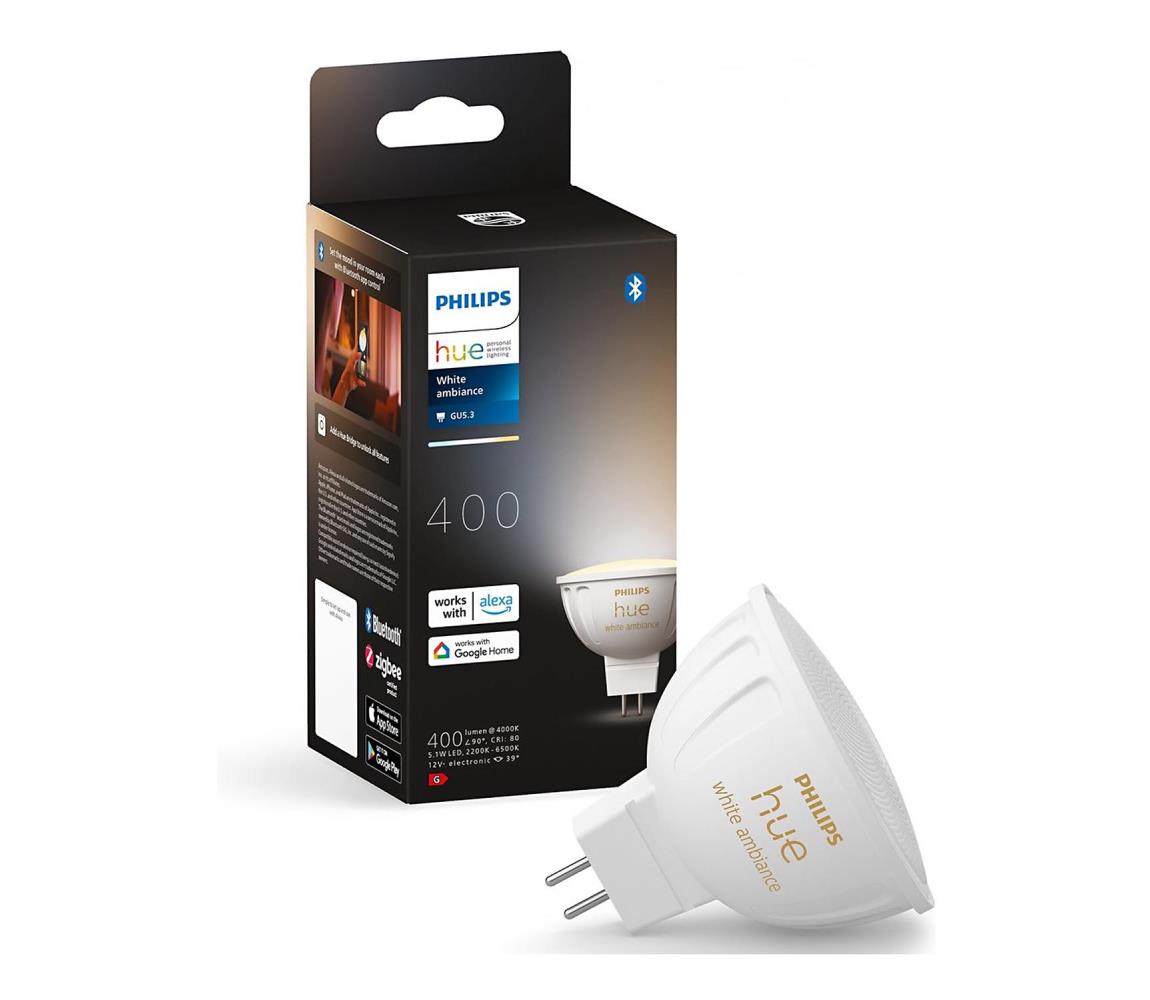 Philips LED Stmievateľná žiarovka Philips Hue WA GU5,3/MR16/5,1W/12V 2200-6500K 