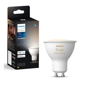 LED Stmievateľná žiarovka Philips Hue WHITE AMBIANCE GU10/4,2W/230V 2200-6500K