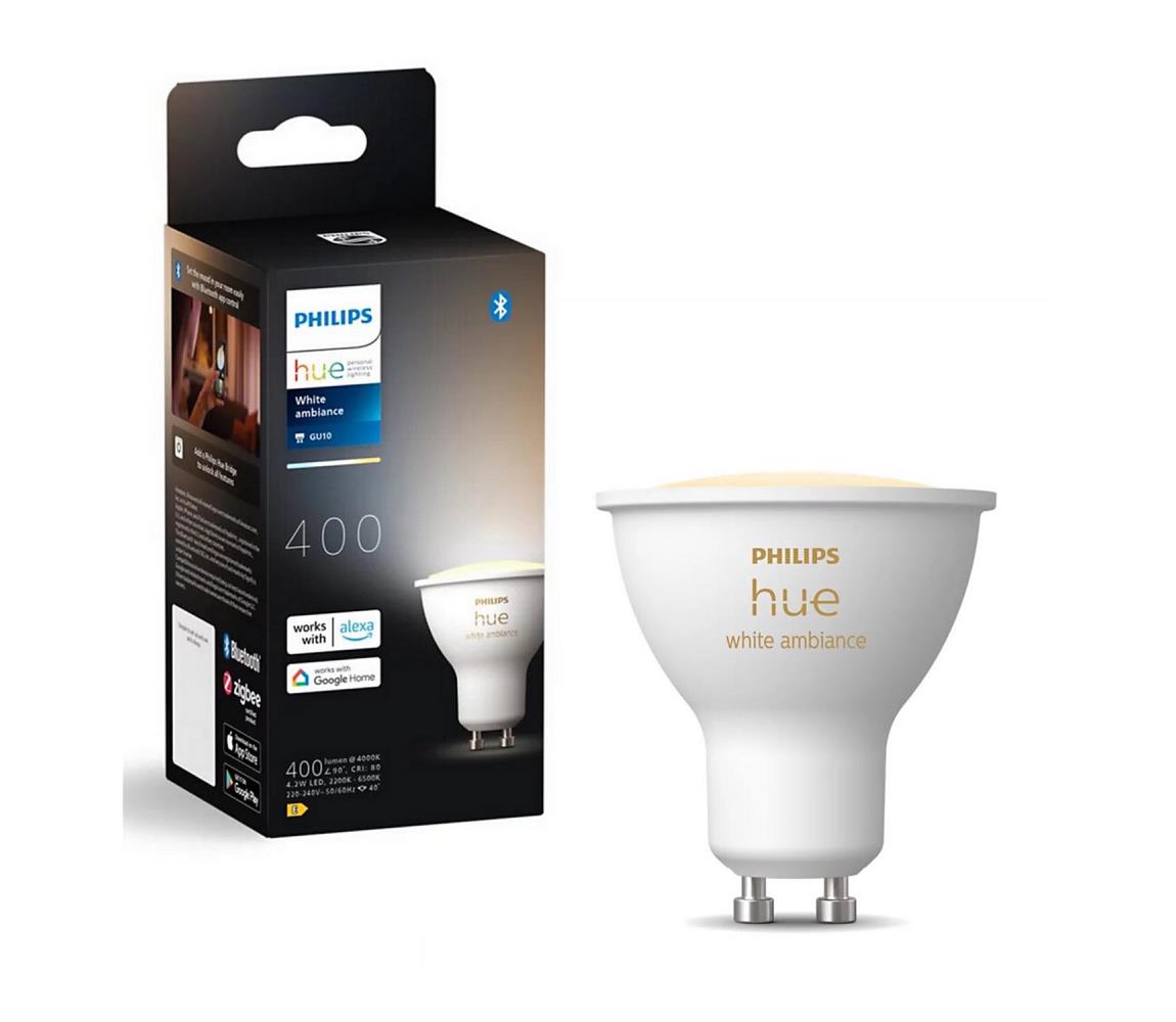 Philips LED Stmievateľná žiarovka Philips Hue WHITE AMBIANCE GU10/4,2W/230V 2200-6500K 