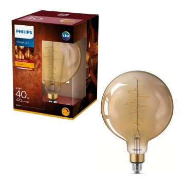 LED Stmievateľná žiarovka VINTAGE Philips G200 E27/6,5W/230V 2000K