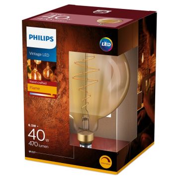 LED Stmievateľná žiarovka VINTAGE Philips G200 E27/6,5W/230V 2000K