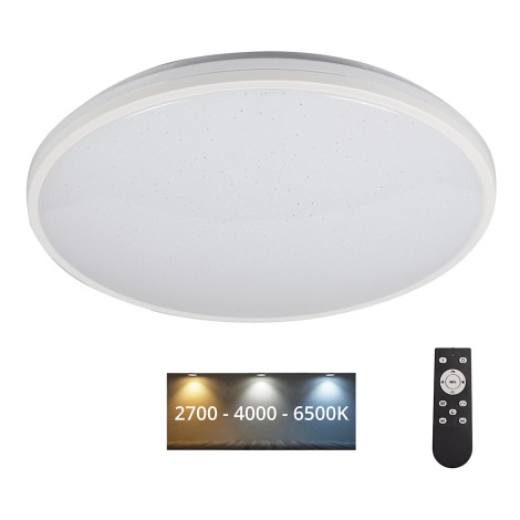 LED Stmievateľné stropné svietidlo ARVOS LED/37W/230V biela + diaľkové ovládanie